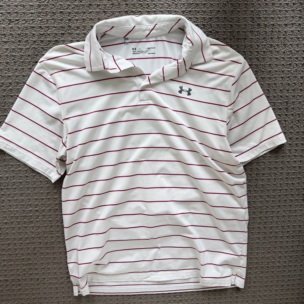 Under Armour Men's Polo Shirt with Red Stripes